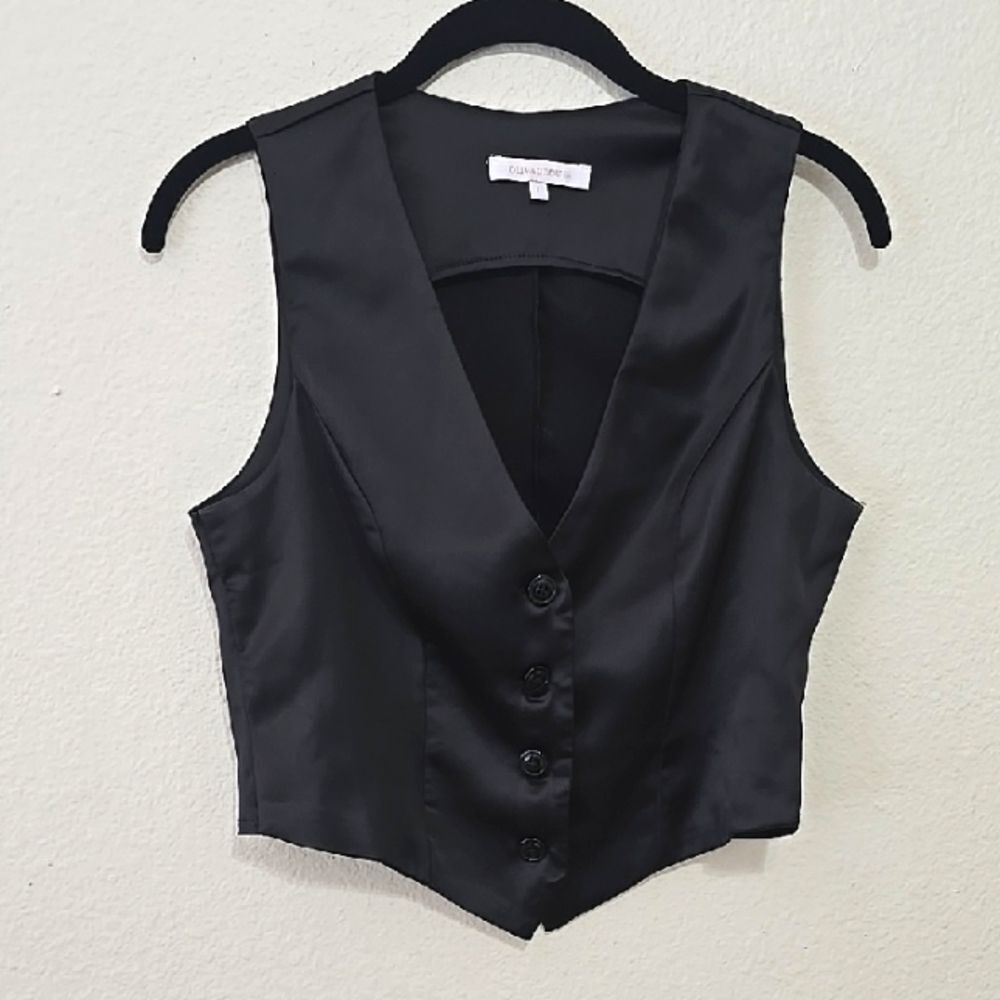 Olivaceous Satin Vest L